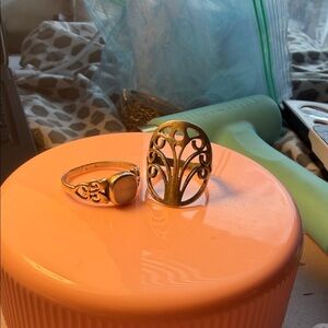 Elegant Silver Ring Set